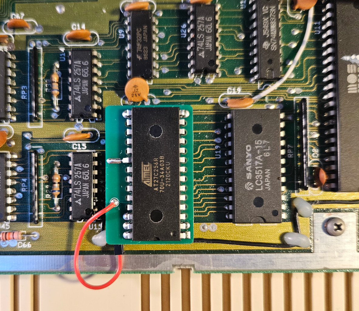 Adapter installed in C128